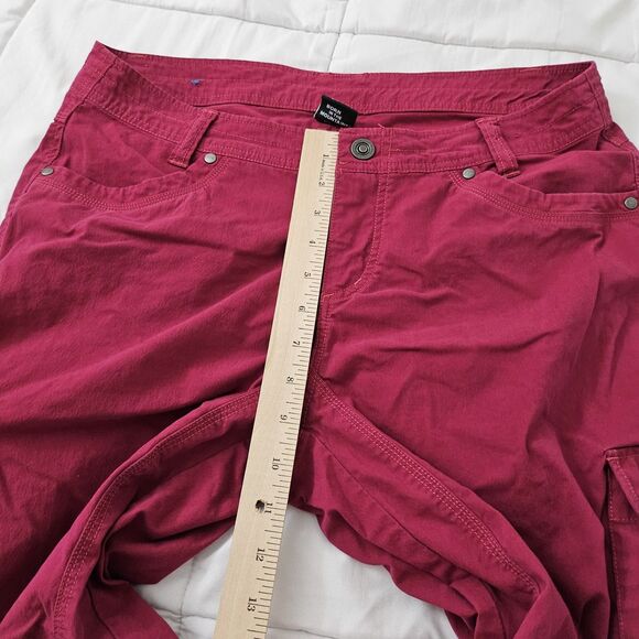 KUHL Splash 11" Cargo Shorts Women 12 Scarlet Red Utility Stretch Hiking Outdoor - Picture 9 of 10